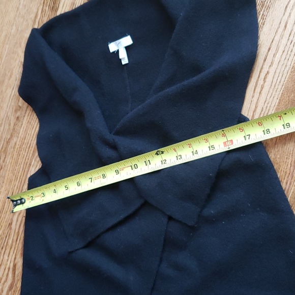 (XS) Joie 100% Wool Colorblock Long Sweater Vest Luxury Assymetrical Minimalist - Picture 7 of 9